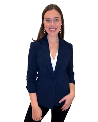 Lucia Notch Blazer- Navy
