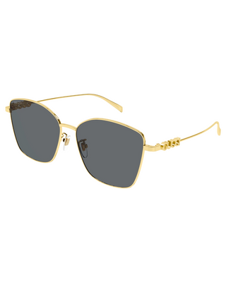 Gucci Block Butterfly Sunglasses- Gold + Grey