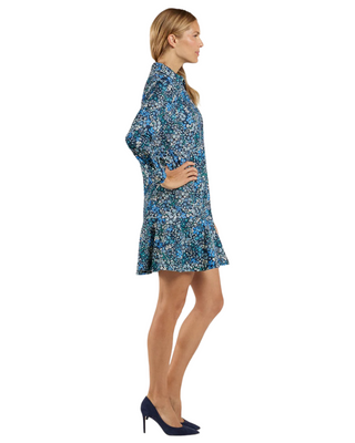 Bunny Corduroy Dress- Ditsy Floral Navy