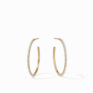 Windsor Hoop- Gold Crystal- Medium