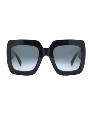 Gucci Oversized Square Sunglasses- Black + Grey
