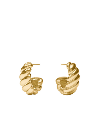 Ravello Statement Hoop- Gold- M