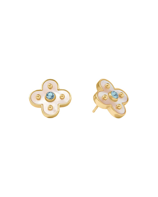 Colette Stud - Chalcedony Blue