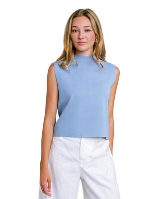 Betty Solid Top- Coastal Blue