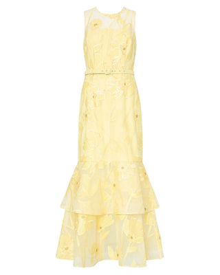 Anna Grand Fleur Dress- Lemon