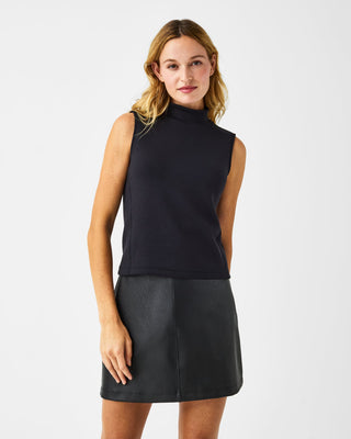 AirEssentials Mock Neck Tank- Very Black