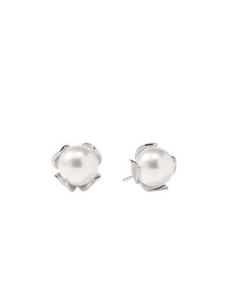Penelope Stud- Silver- Pearl- S
