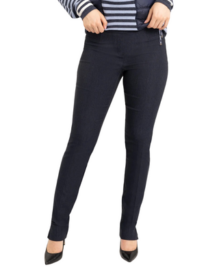 Renuar Pull On Full Length Pant- Indigo