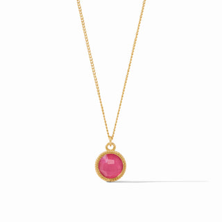 Fleur-De-Lis Solitaire Necklace- Iridescent Raspberry