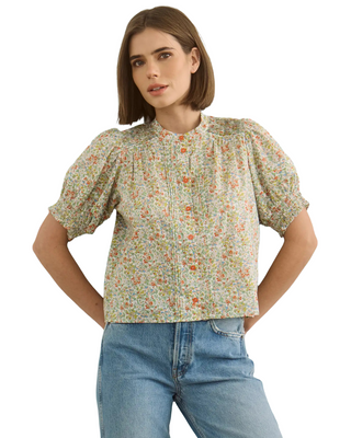 Hartley Top- Coral Multi