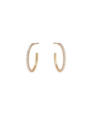 Windsor Hoop- Gold- CZ- S