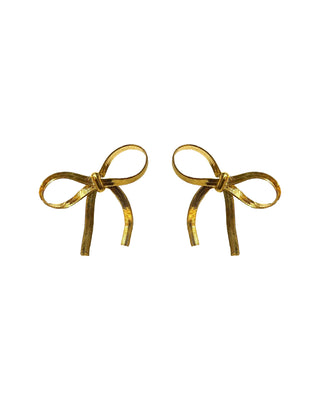 Mini Gold Duster Bow Earring