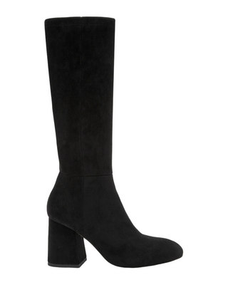 Dorothy Boot- Black Stretch Suede