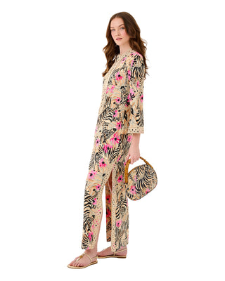 Shealyn Stretch Cotton Maxi Caftan- Rutabaga El Morocco