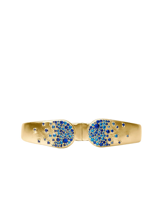 Stardust Cuff- Gold- Sapphire Blue