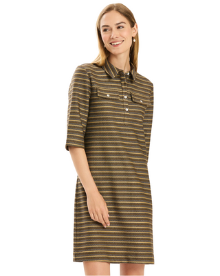 Casey Knit Dress- Herringbone Demitasse