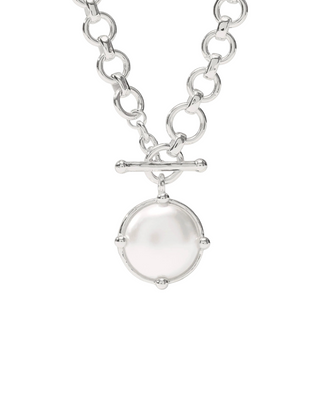Honeybee Demi Necklace- Silver- Pearl