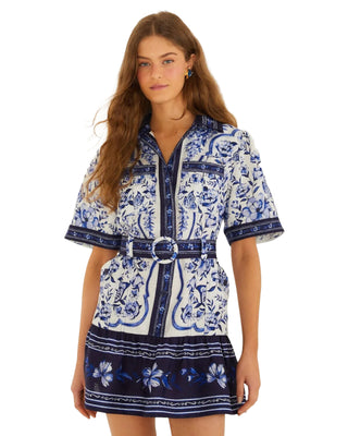 Porcelain Garden Off-White Mini Dress