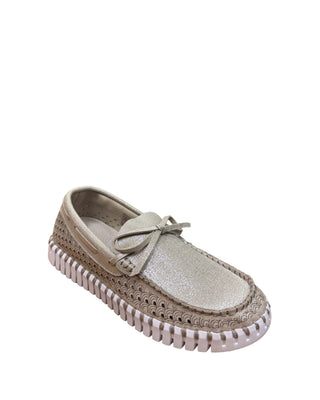 Metallic Bow Tie Loafer- Silver