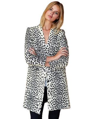 Wingtip Coat 2- Leopard Linen
