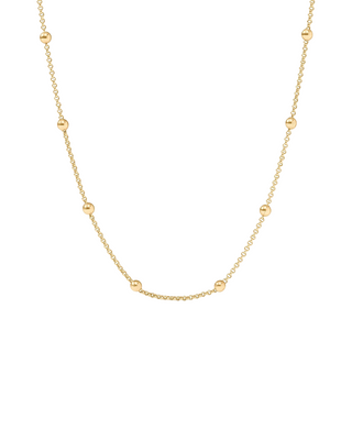 Solara Delicate Station Necklace- 18.5"- Gold