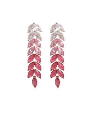 Pink Holiday Ombre Christmas Statement Earrings