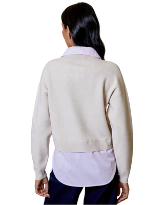 Francesca Blouse- Hummus/Pink Stripe