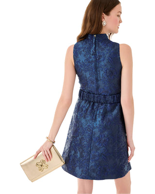 Tazie Dress- Low Tide Nightshade Brocade