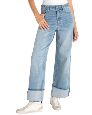 Morgan Cuffed Wide Leg Jean- Rincon Beach