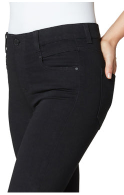 Gia Glider Ankle Skinny Jean- Black Rinse