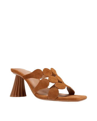 Jessica Heel- Cognac Suede