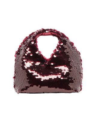 Dahlia Studded Handbag- Burgundy