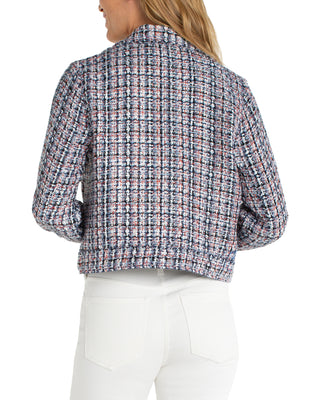 Button Front Jacket- Navy