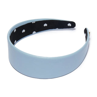 Faux Leather Cher Headband- Dusty Sky