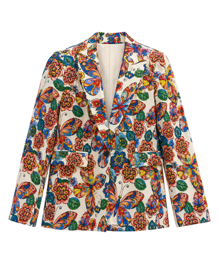 Artistic Flight Button Blazer- Multicolor