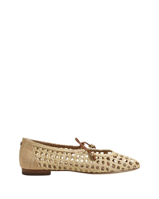 Marcie Ballet Flat- Bleached Beechwood Weave