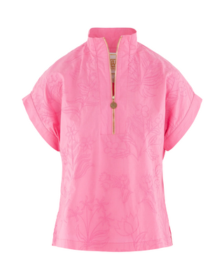 Poppy Pullover- Rosé Cotton Applique