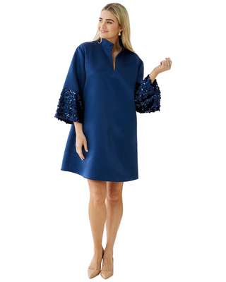 Keri Sparkle Dress- Navy
