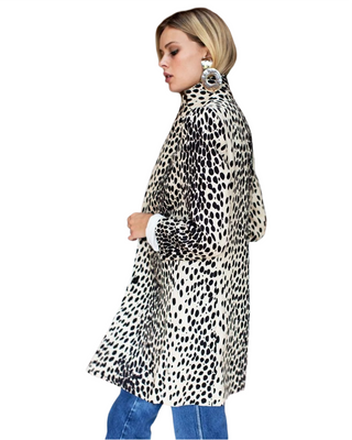 Wingtip Coat 2- Leopard Linen