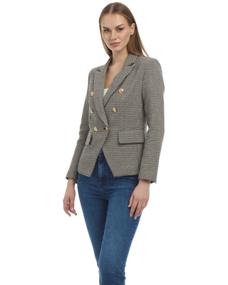 Bianca Blazer- Espresso + Black Houndstooth