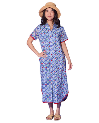 Josie Dress- Light Blue Cherry