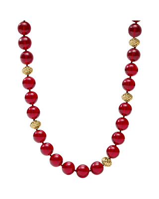 Ravello 5-in-1 Necklace- Gold- Cranberry