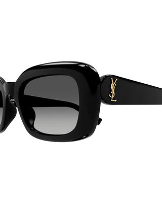 YSL Pillowed Rectangle Sunglasses- Black