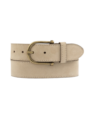 Roan Belt- Beige Calf Hair