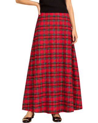Midi Skirt- Red Plaid