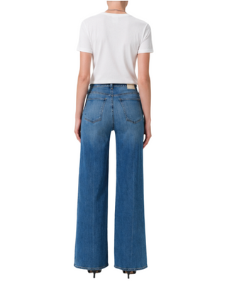 Lyra Long Wide Leg Jean 32"- Candlelight