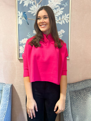 Aja Sweater- Super Pink