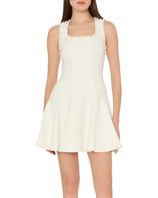 Juniper Boucle Dress- Ecru