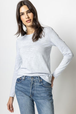 Long Sleeve Back Seam Crew Neck- Multiple Colors