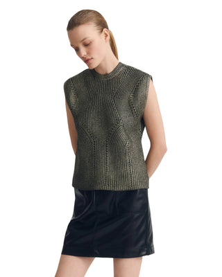 Seth Sweater Vest- Gold Foil